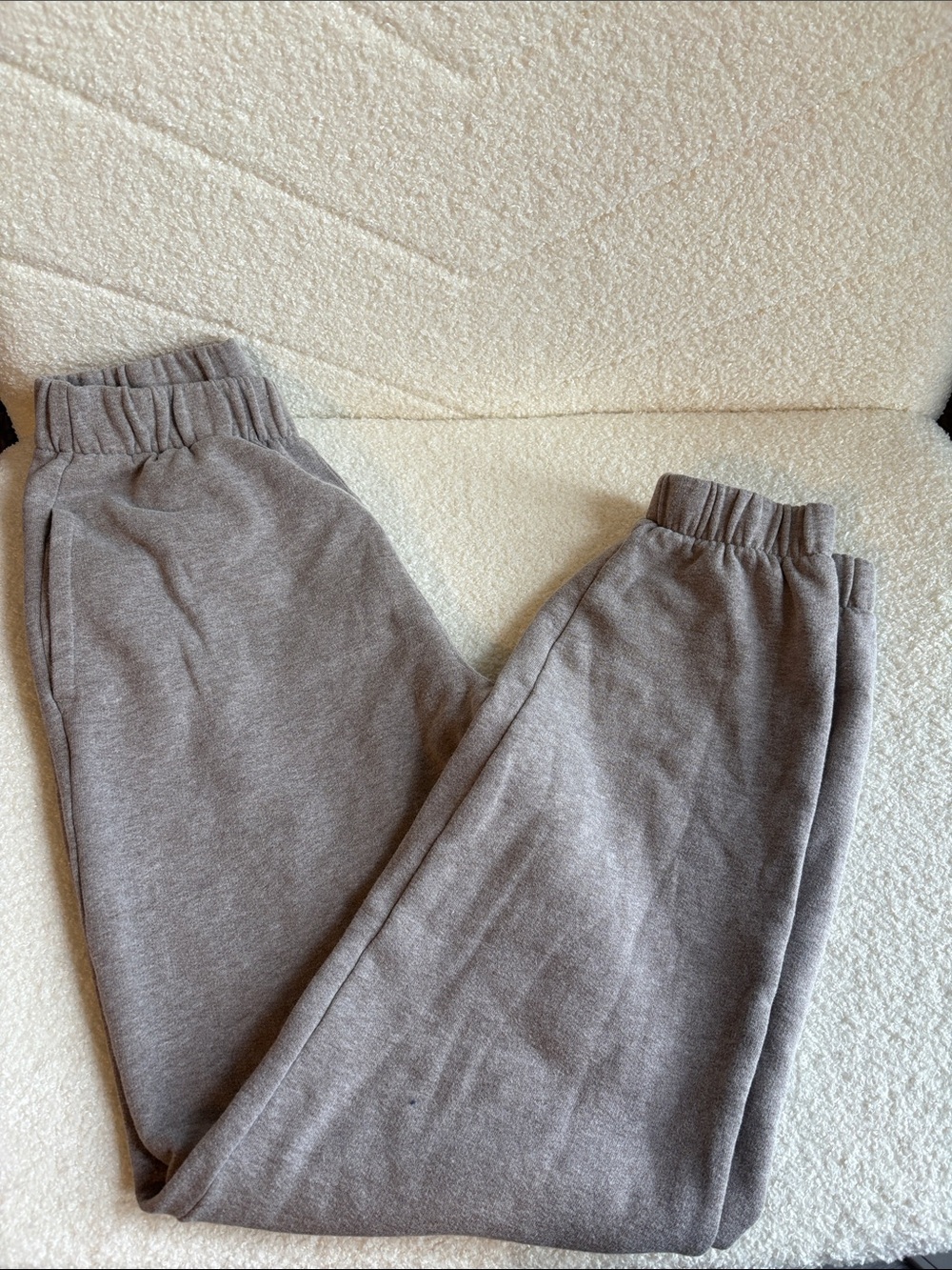 Hollister Taupe Cozy Elastic-Waist Sweatpants